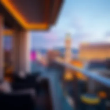 Breathtaking view from the balcony of the Penthouse Suite overlooking the Las Vegas Strip