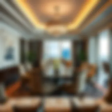 Elegant dining area in the Penthouse Suite designed for sumptuous meals and gatherings