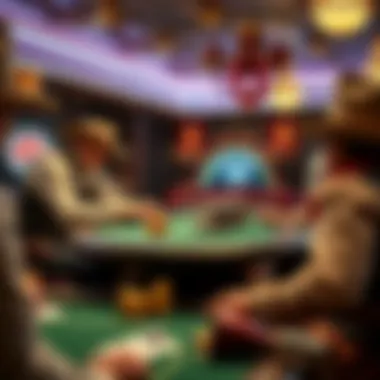 Cowboy Poker Experience Cowboy-themed poker game setup