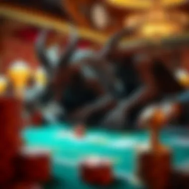 Fusion of Fantasy and Casino Themes An artistically designed illustration showcasing the fusion of fantasy creatures and casino themes