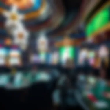 The Enchantment of Wizards Casino A mystical casino environment filled with magical symbols and enchanting decor