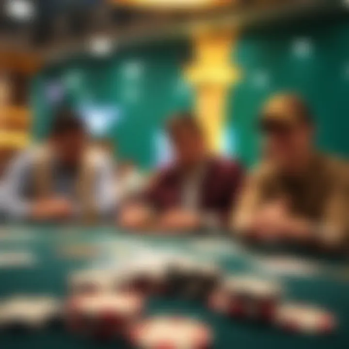 Mastering Poker Strategies Illustration of strategic poker moves during gameplay