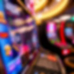 Close-up view of a modern slot machine interface showcasing vibrant graphics and intricate designs.