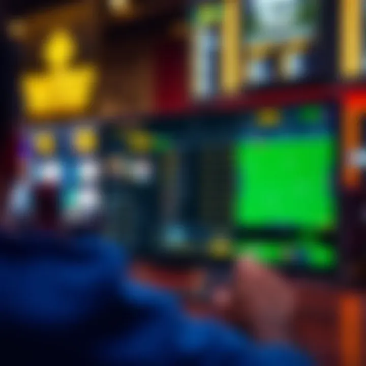 A digital interface showcasing the Yellow Brick Road Sportsbook platform with a sleek design.